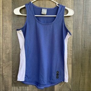 Nike Dri-Fit Running Purple Blue Mesh Tank Top Women's Small Vintage Racerback